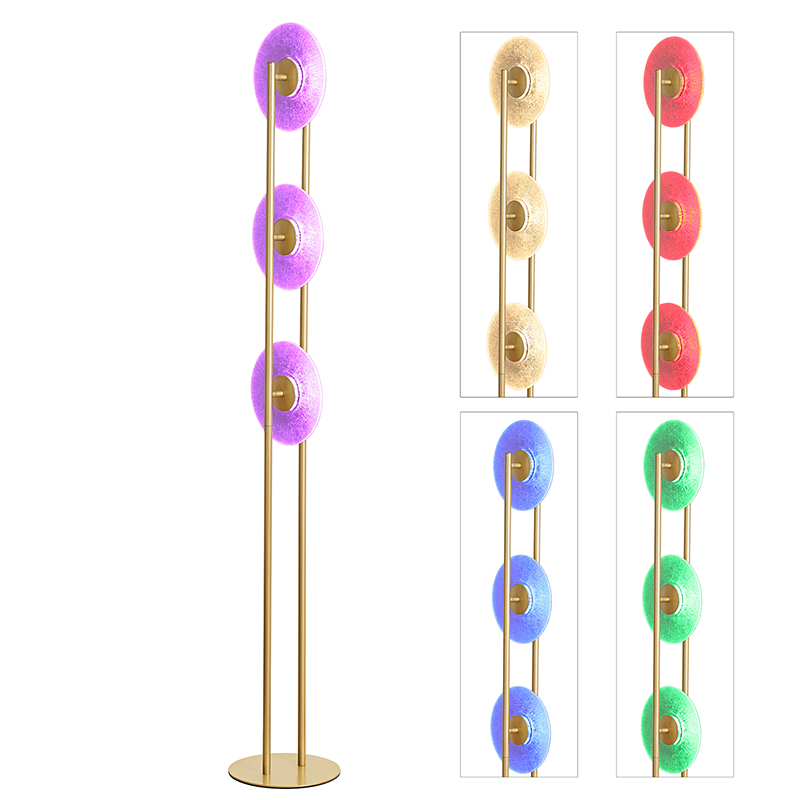 LED RGB Zutikako lanpara 3 diskorekin