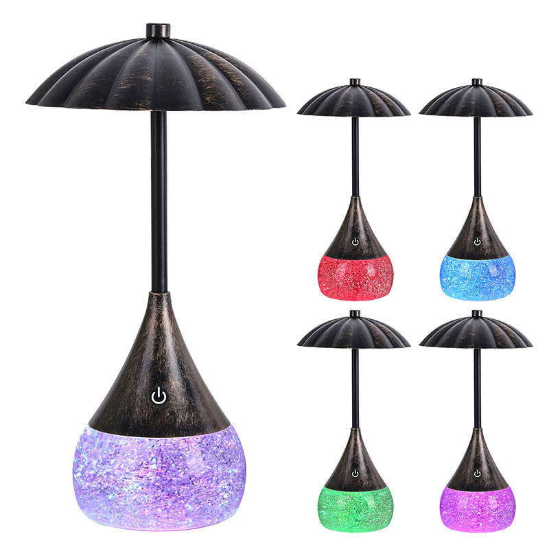 LED argi naturala LED lanpara RGB glitter botilarekin